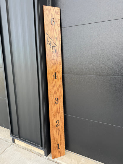 Handmade Oak Growth Ruler